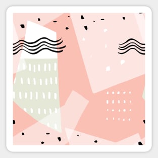 Abstract Lines And Soft Colors Sticker